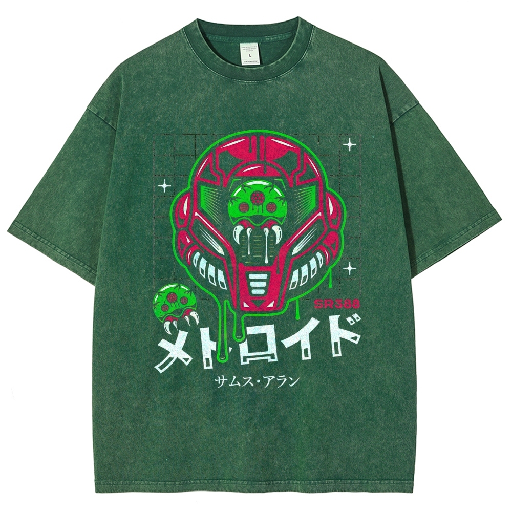 SR388 Metroid Graphic Washed T-Shirt