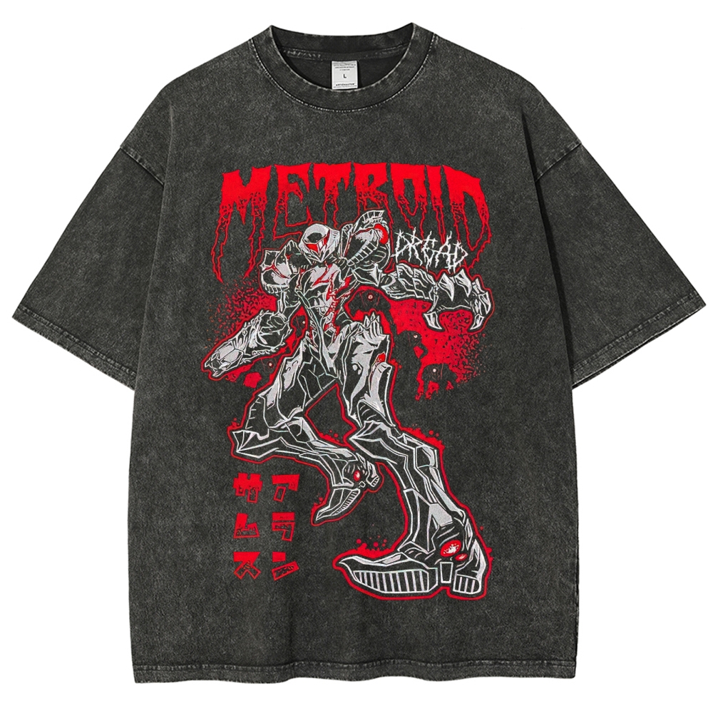 Metroid Dread: Armored Creature Graphic Washed T-Shirt