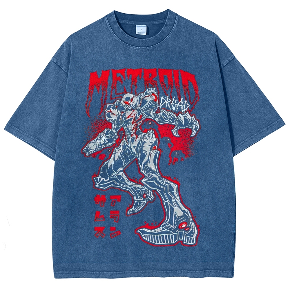 Metroid Dread: Armored Creature Graphic Washed T-Shirt