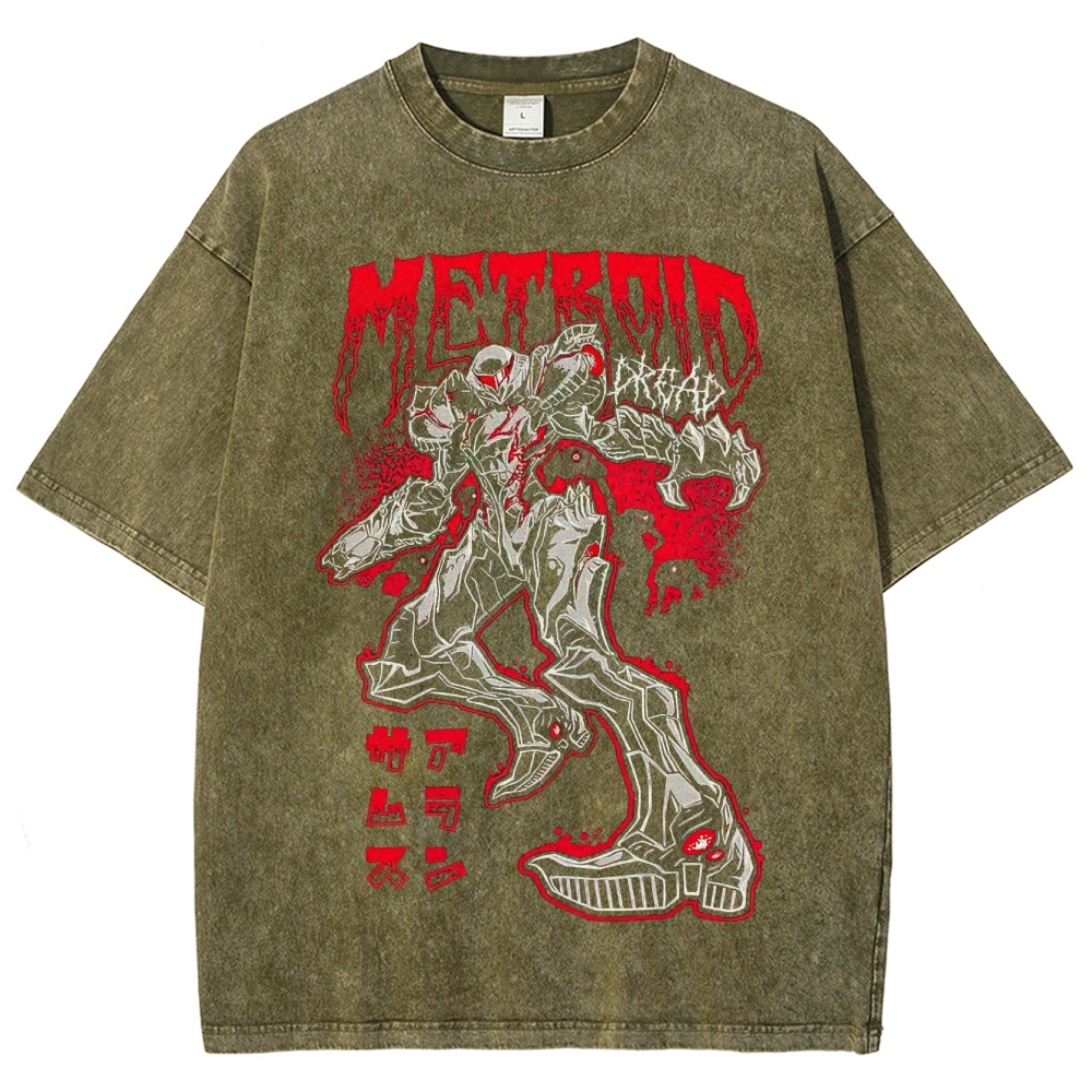 Metroid Dread: Armored Creature Graphic Washed T-Shirt