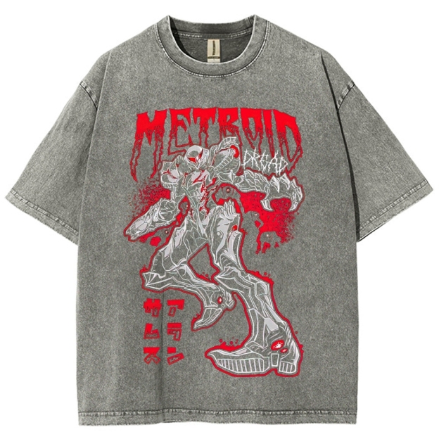 Metroid Dread: Armored Creature Graphic Washed T-Shirt