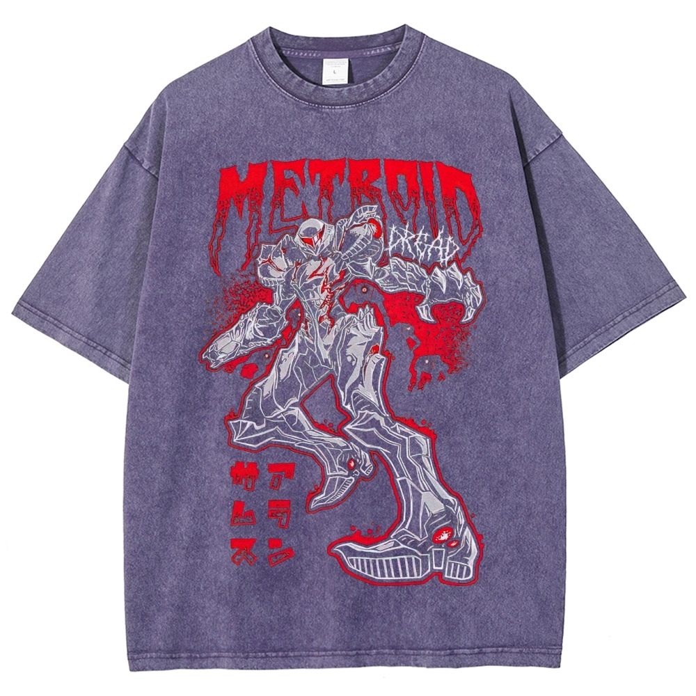 Metroid Dread: Armored Creature Graphic Washed T-Shirt