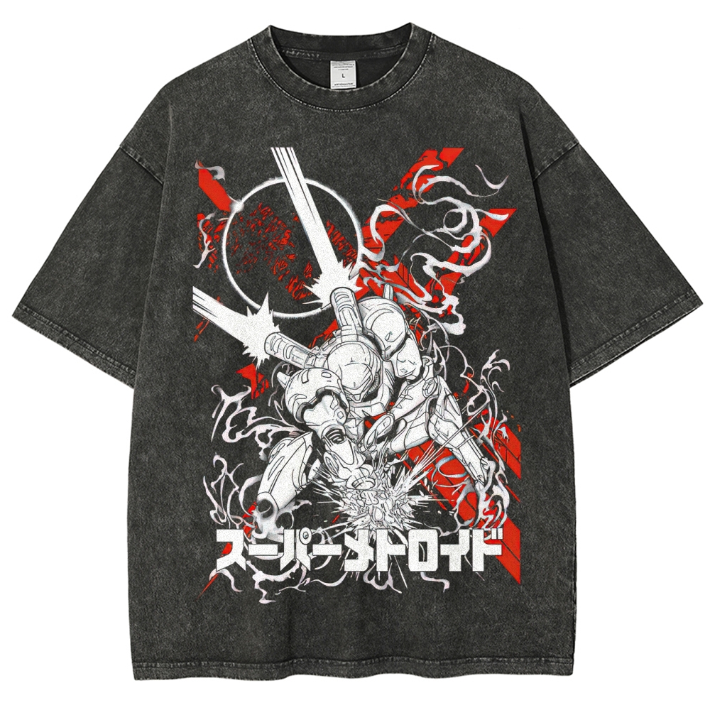 Super Metroid: Armored Warrior Graphic Washed T-Shirt