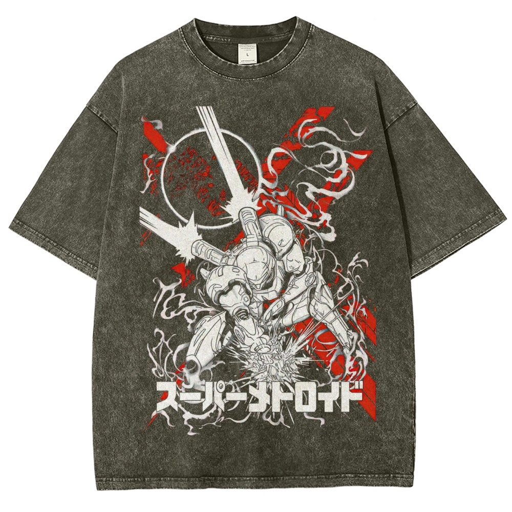 Super Metroid: Armored Warrior Graphic Washed T-Shirt