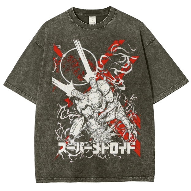 Super Metroid: Armored Warrior Graphic Washed T-Shirt