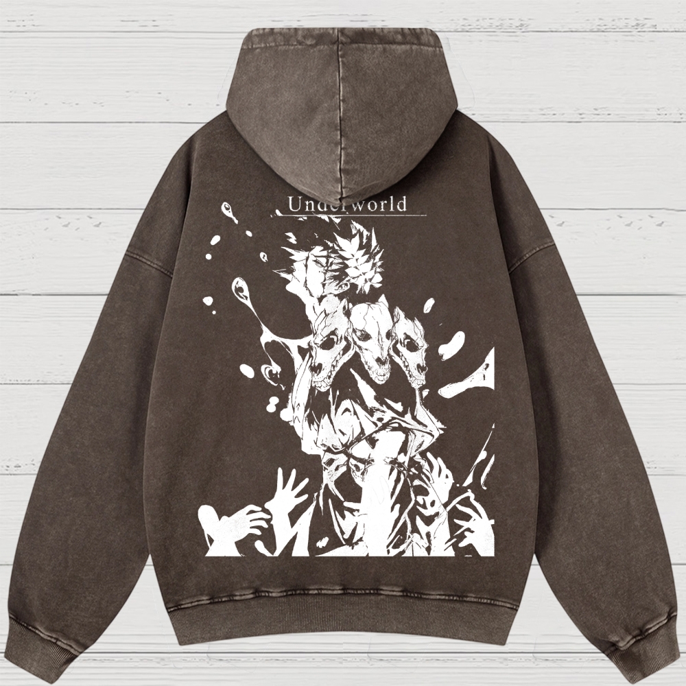 Underworld Maze Exploration Game Washed Hoodies 