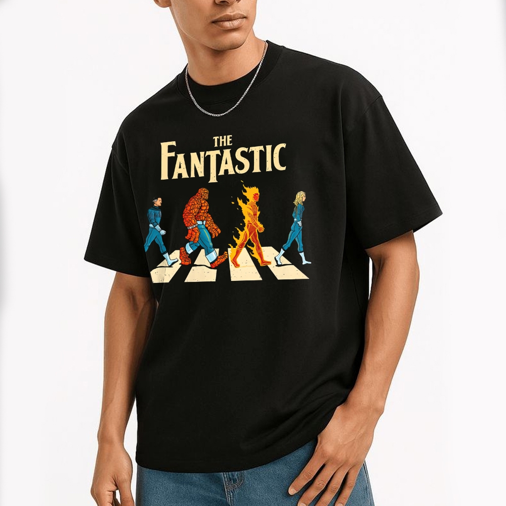 Crosswalk Hero Group Graphic Cotton T-shirt