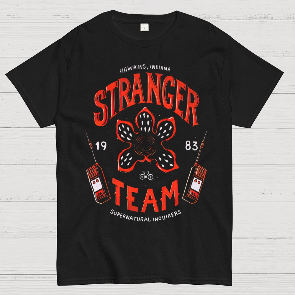 Hawkins Supernatural Inquirers Team Graphic Cotton T-shirt