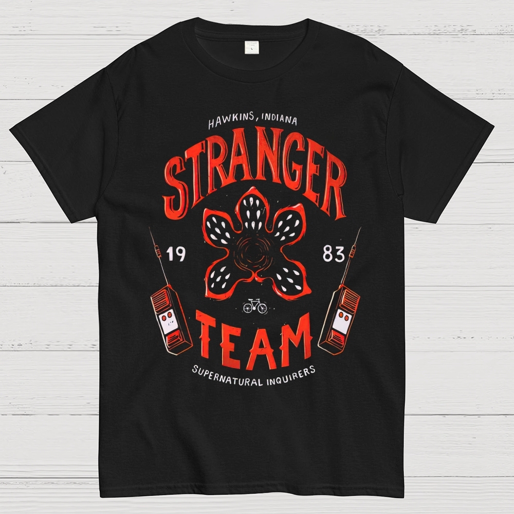 Hawkins Supernatural Inquirers Team Graphic Cotton T-shirt