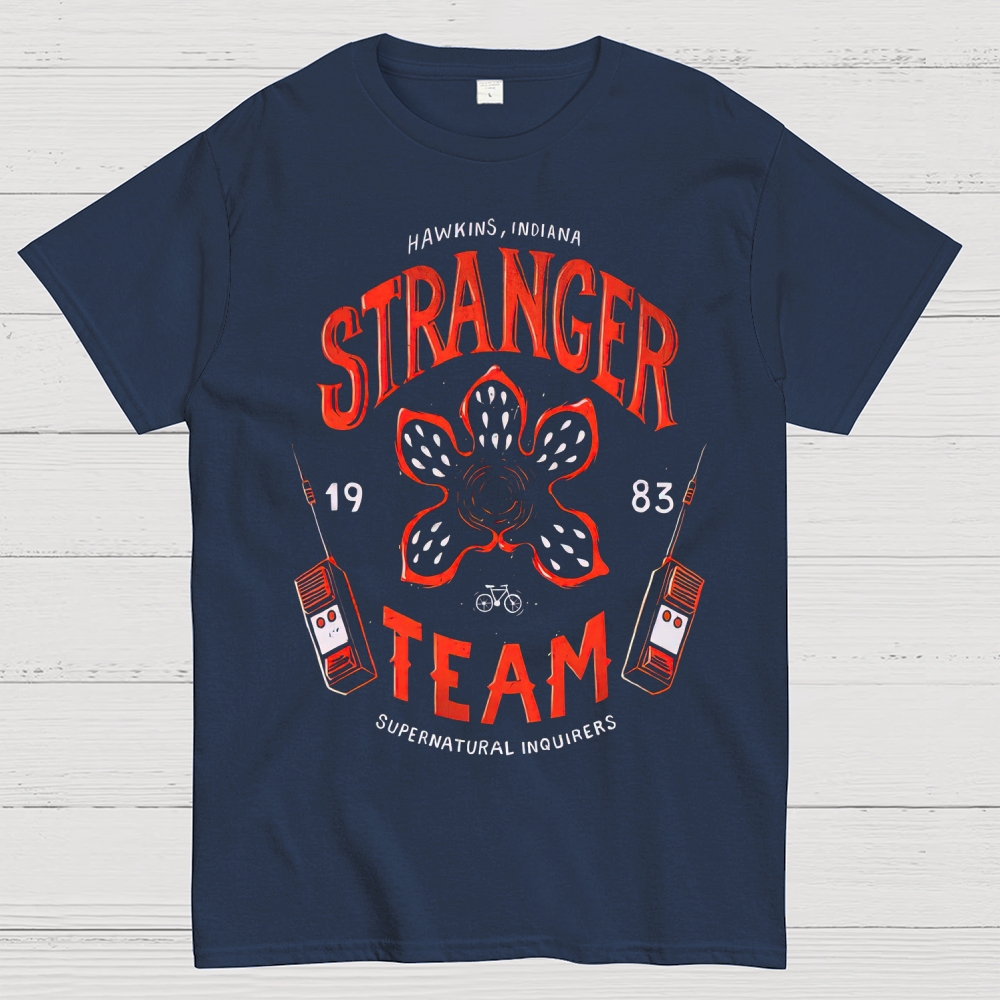 Hawkins Supernatural Inquirers Team Graphic Cotton T-shirt