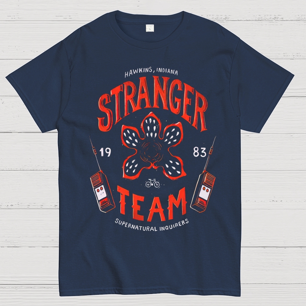 Hawkins Supernatural Inquirers Team Graphic Cotton T-shirt