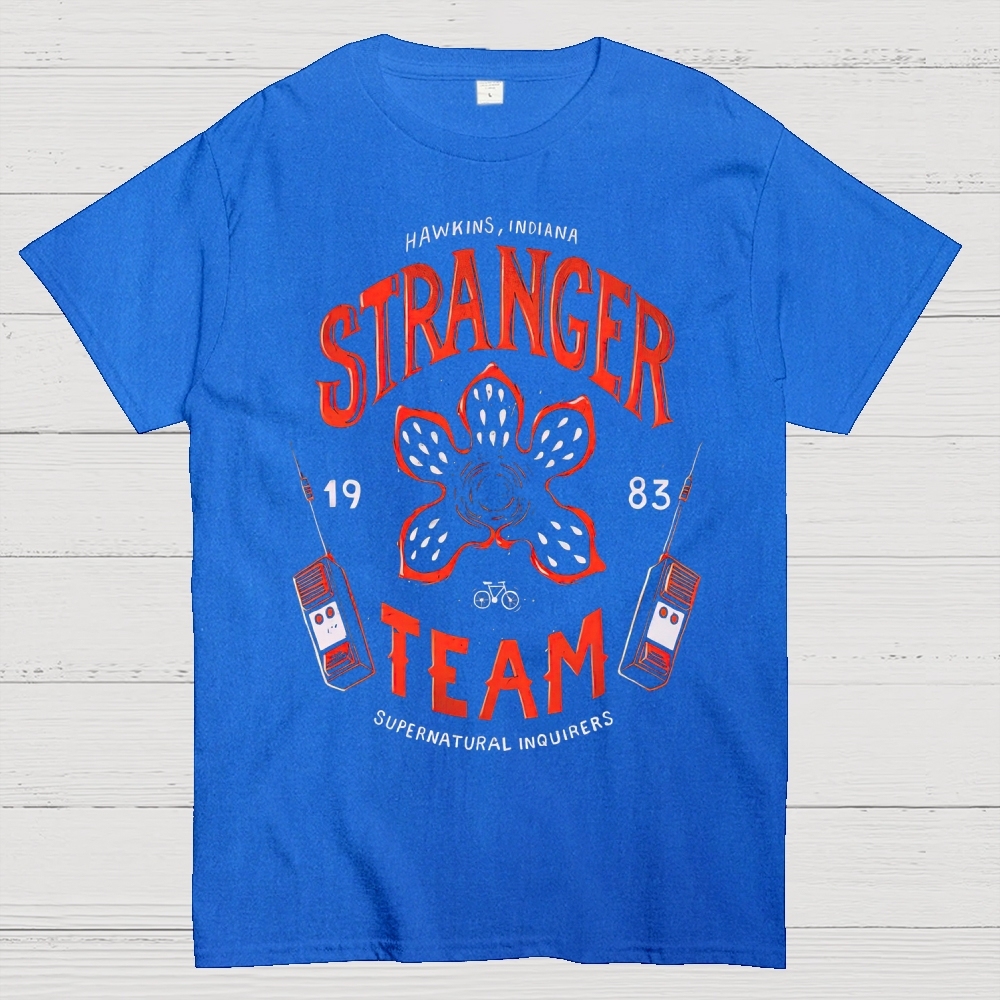 Hawkins Supernatural Inquirers Team Graphic Cotton T-shirt