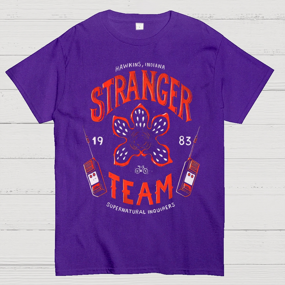 Hawkins Supernatural Inquirers Team Graphic Cotton T-shirt