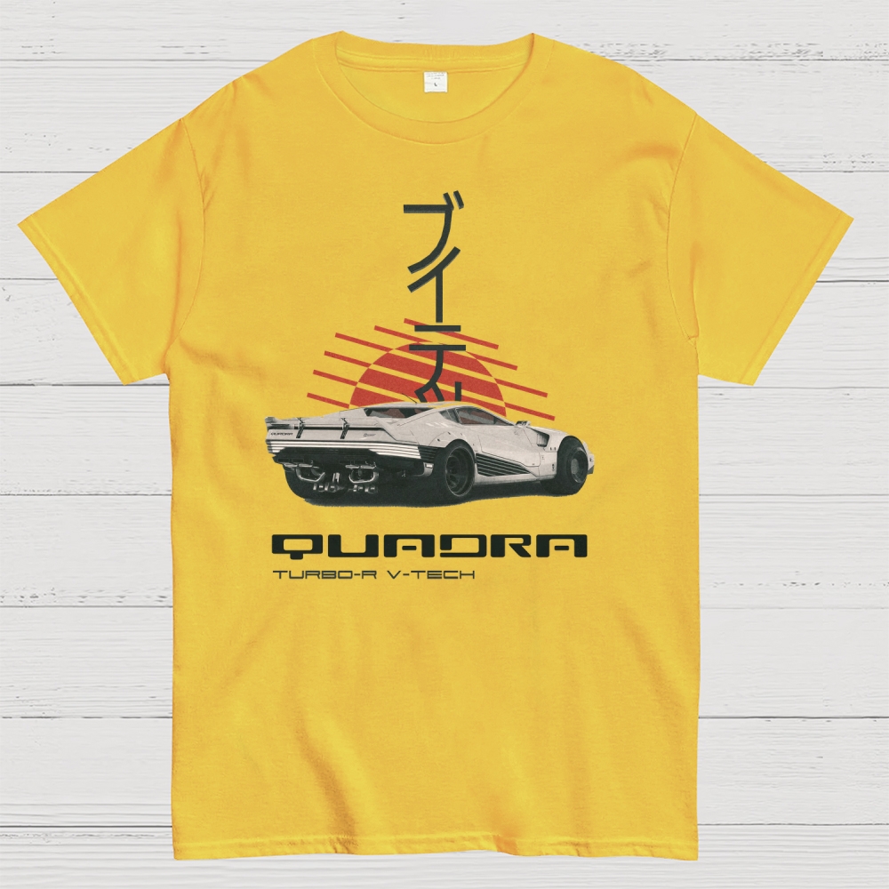 Turbo-R V-Tech Retro Car Graphic Cotton T-shirt