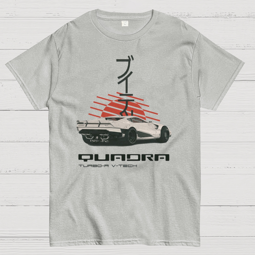 Turbo-R V-Tech Retro Car Graphic Cotton T-shirt