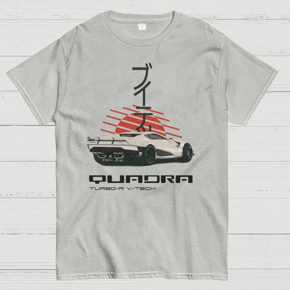 Turbo-R V-Tech Retro Car Graphic Cotton T-shirt