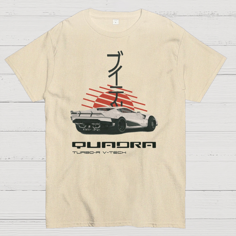 Turbo-R V-Tech Retro Car Graphic Cotton T-shirt
