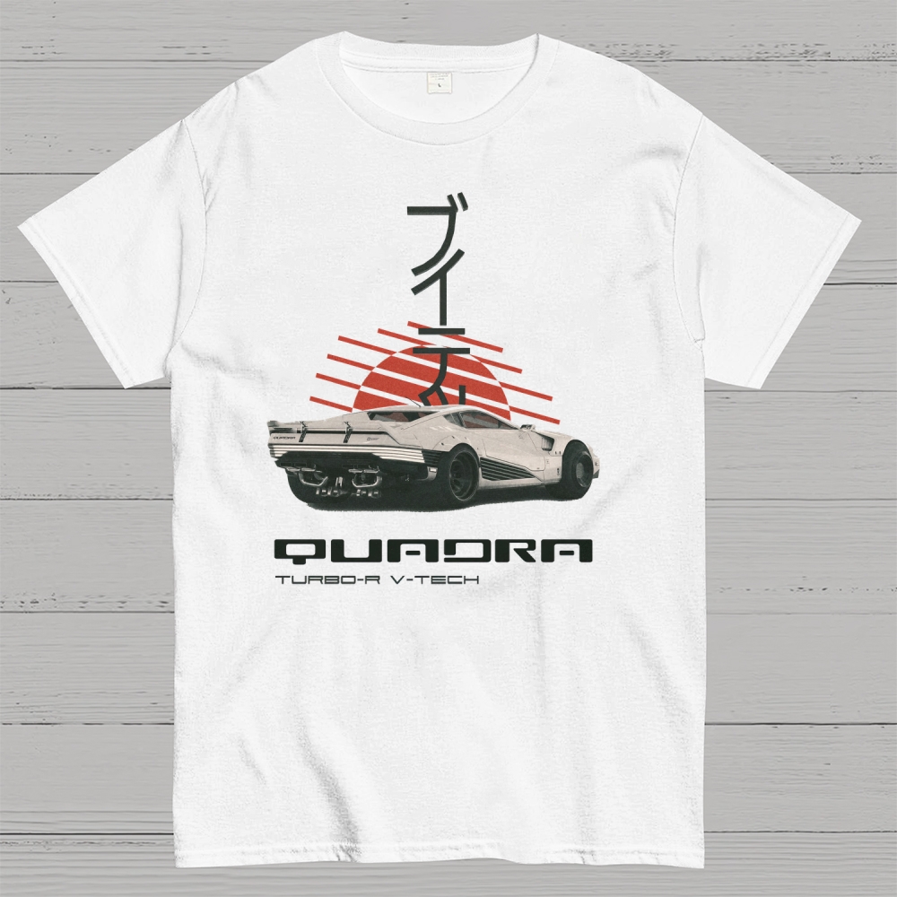 Turbo-R V-Tech Retro Car Graphic Cotton T-shirt
