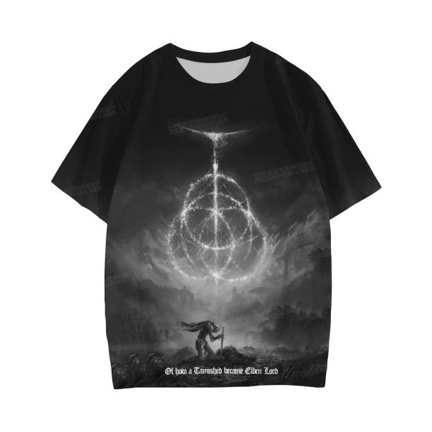  Fantasy Ruins & Glowing Sigil Casual T-shirt