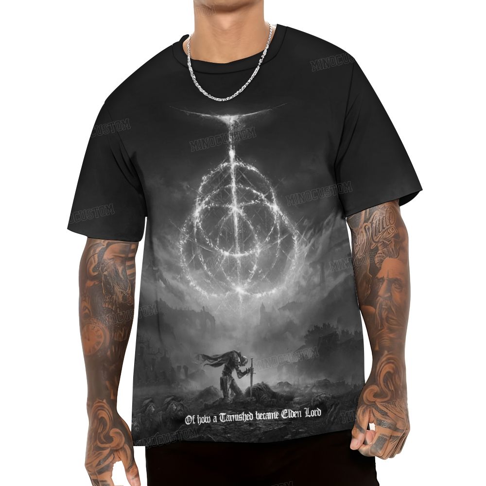  Fantasy Ruins & Glowing Sigil Casual T-shirt