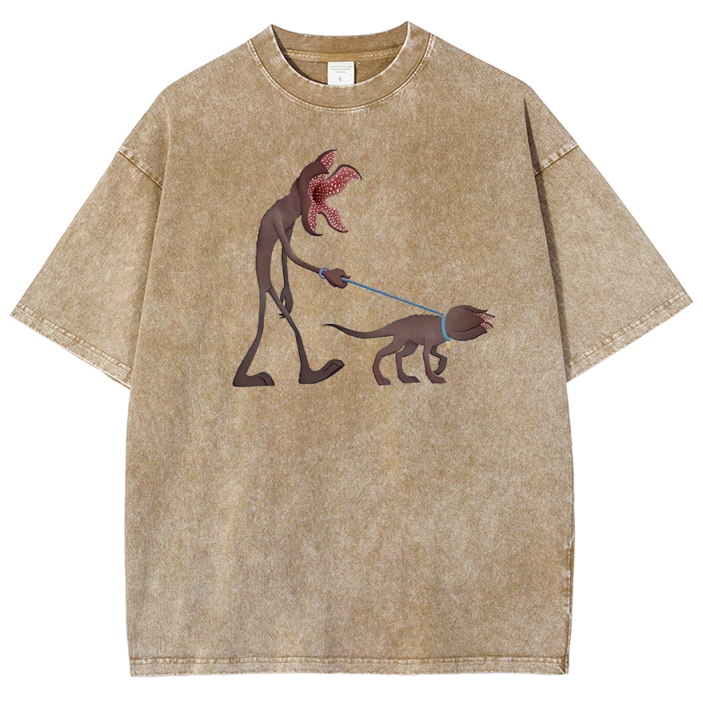 Long-Limbed Creature & Pet Graphic Washed T-Shirt