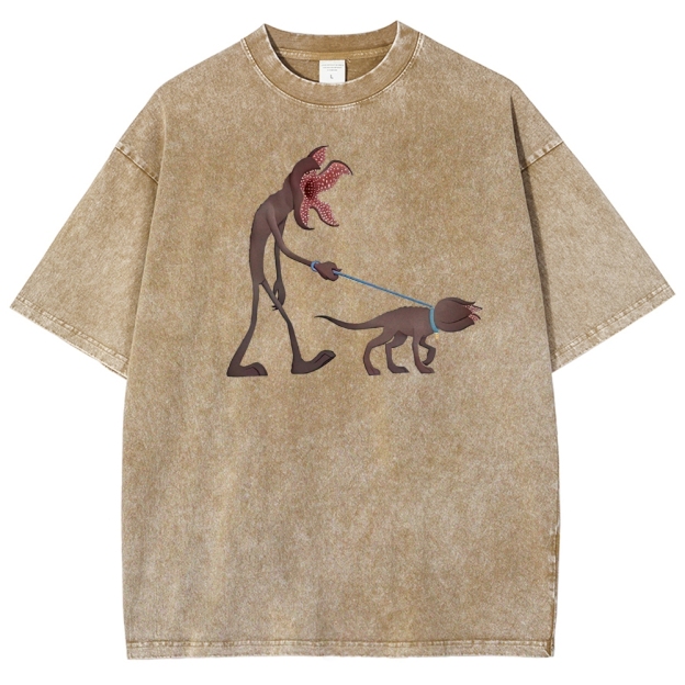 Long-Limbed Creature & Pet Graphic Washed T-Shirt
