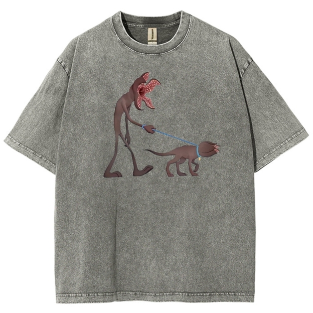 Long-Limbed Creature & Pet Graphic Washed T-Shirt