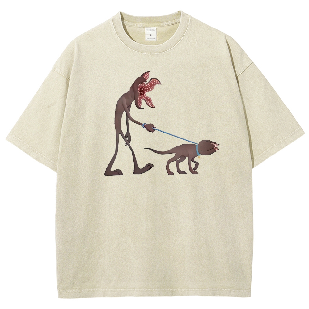 Long-Limbed Creature & Pet Graphic Washed T-Shirt