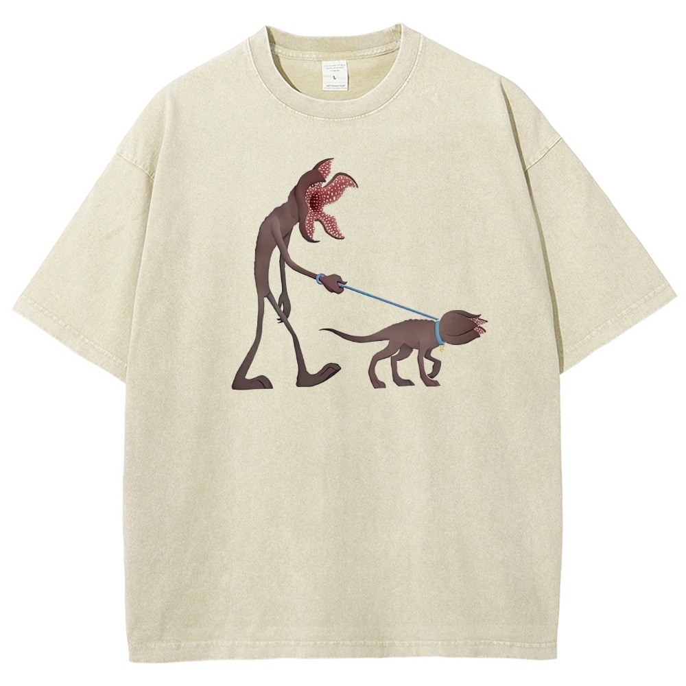 Long-Limbed Creature & Pet Graphic Washed T-Shirt