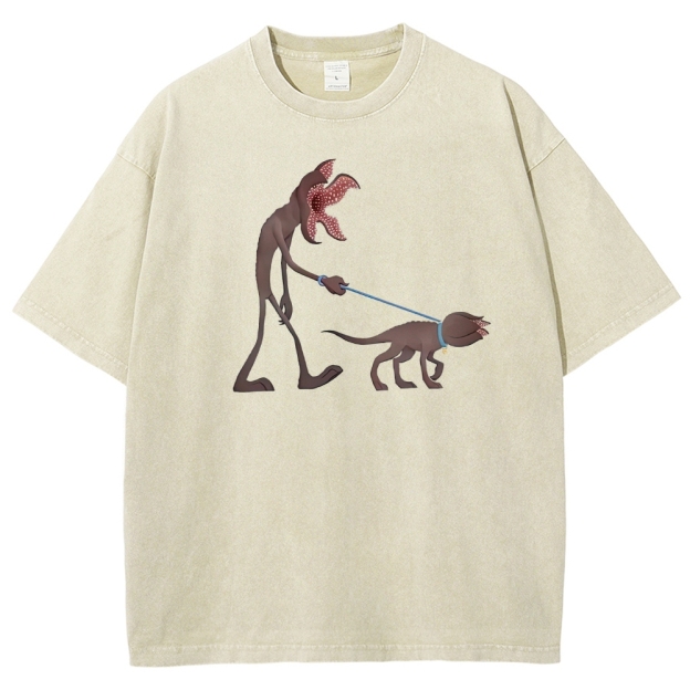 Long-Limbed Creature & Pet Graphic Washed T-Shirt