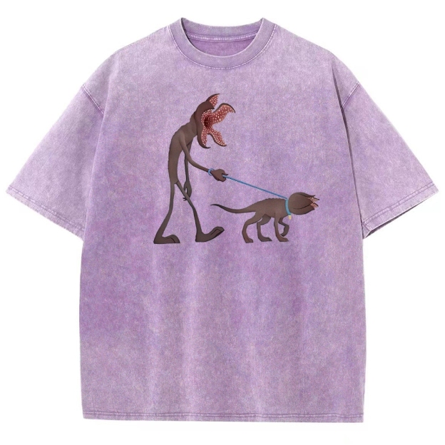 Long-Limbed Creature & Pet Graphic Washed T-Shirt