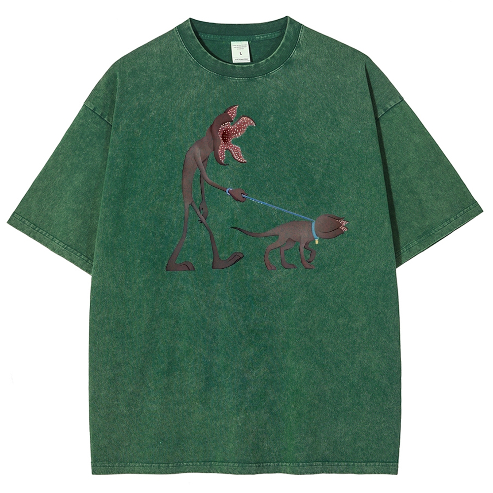 Long-Limbed Creature & Pet Graphic Washed T-Shirt