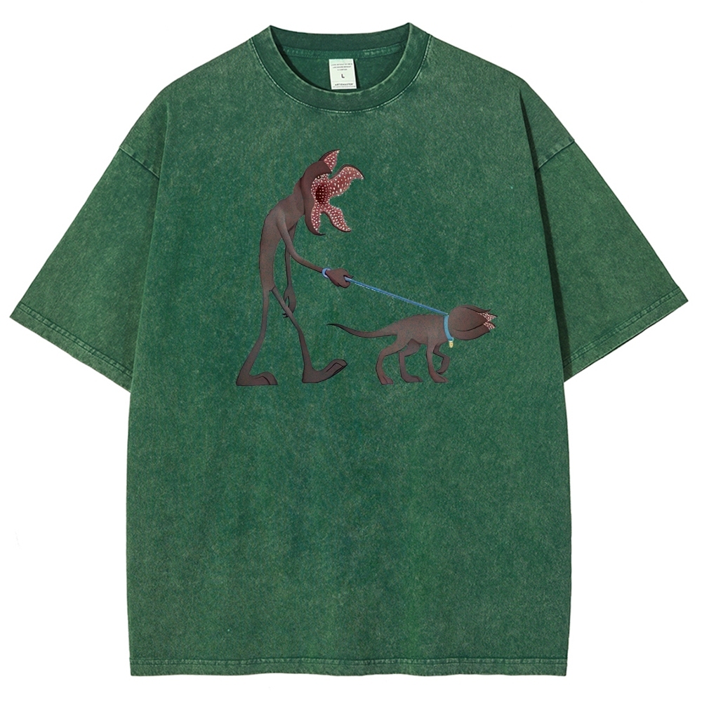 Long-Limbed Creature & Pet Graphic Washed T-Shirt