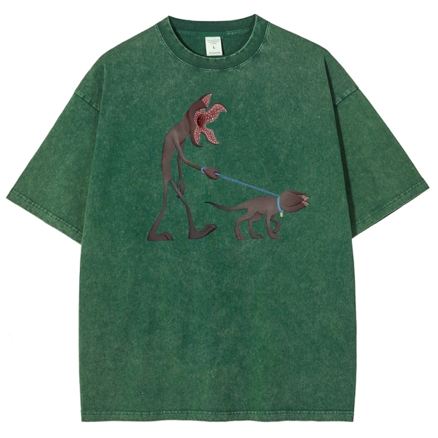 Long-Limbed Creature & Pet Graphic Washed T-Shirt