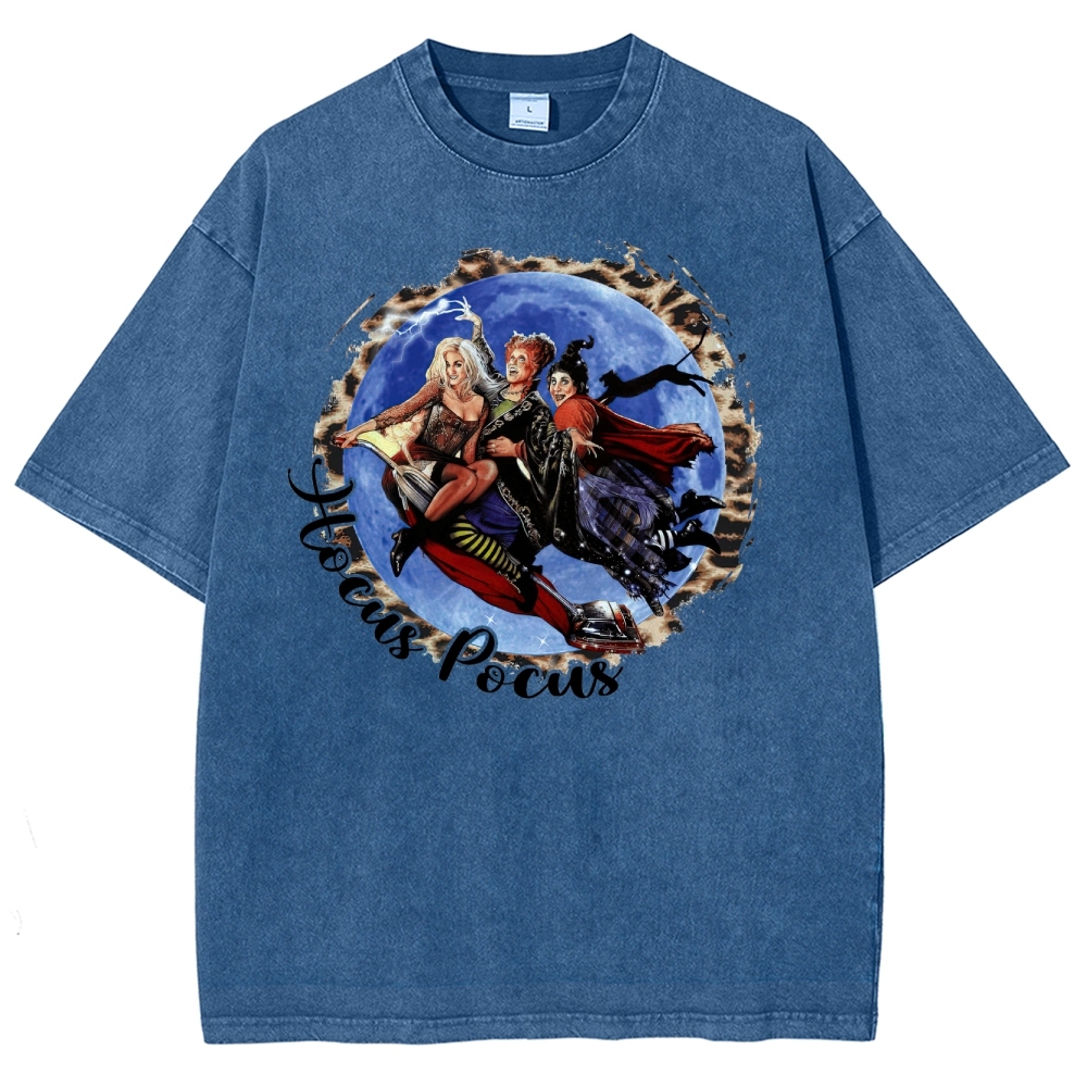 Moonlit Witch Trio Graphic Washed T-Shirt