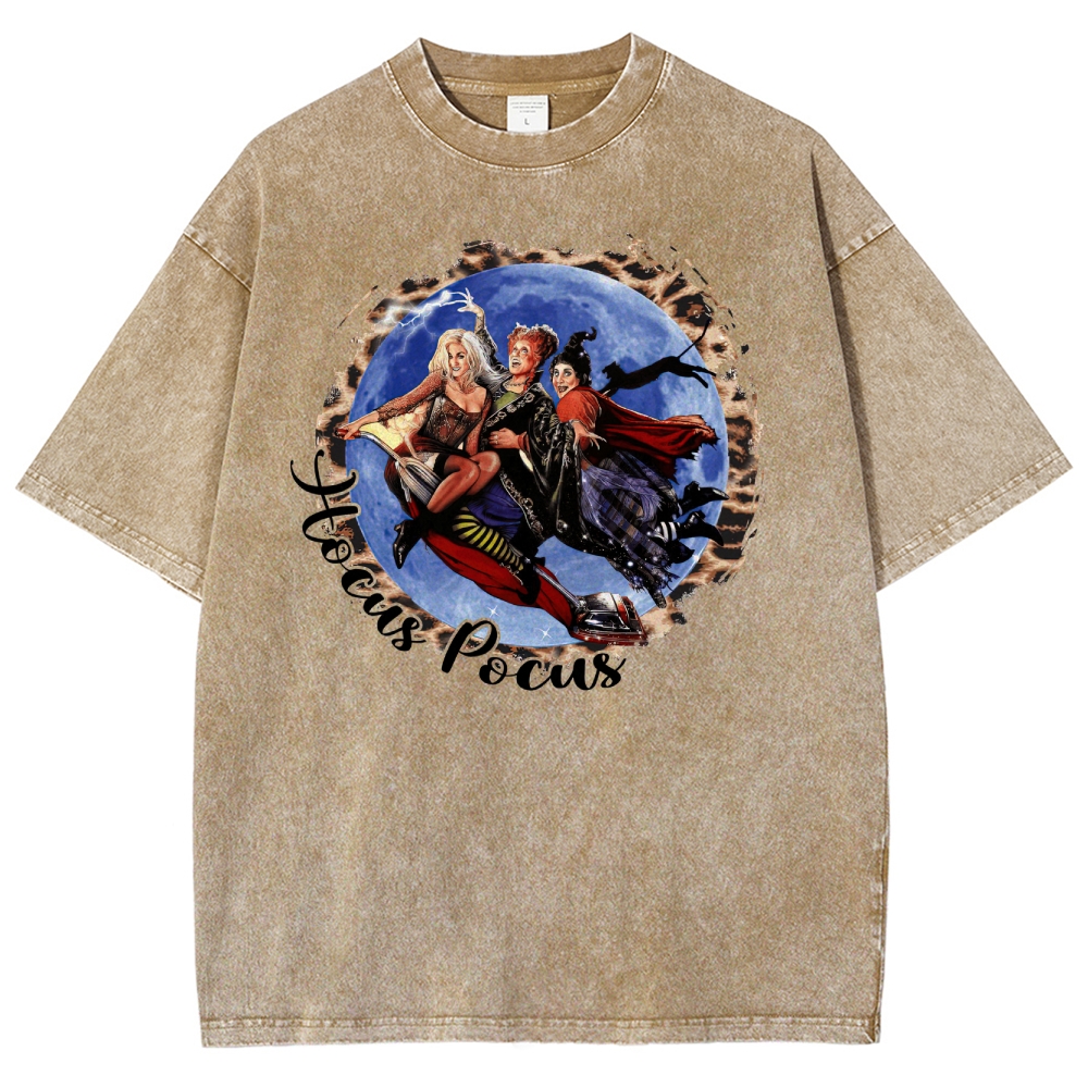 Moonlit Witch Trio Graphic Washed T-Shirt
