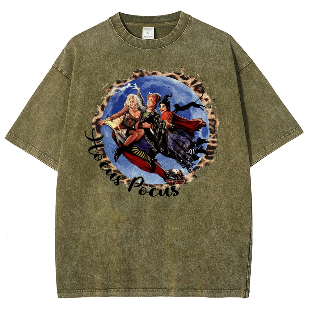 Moonlit Witch Trio Graphic Washed T-Shirt