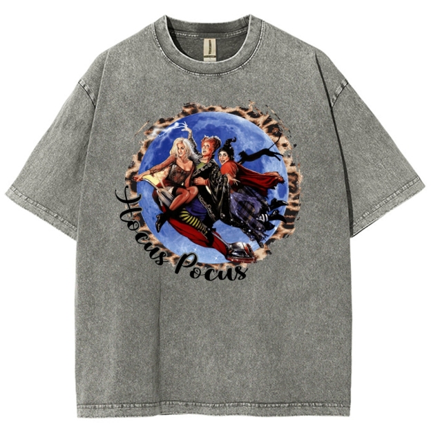 Moonlit Witch Trio Graphic Washed T-Shirt