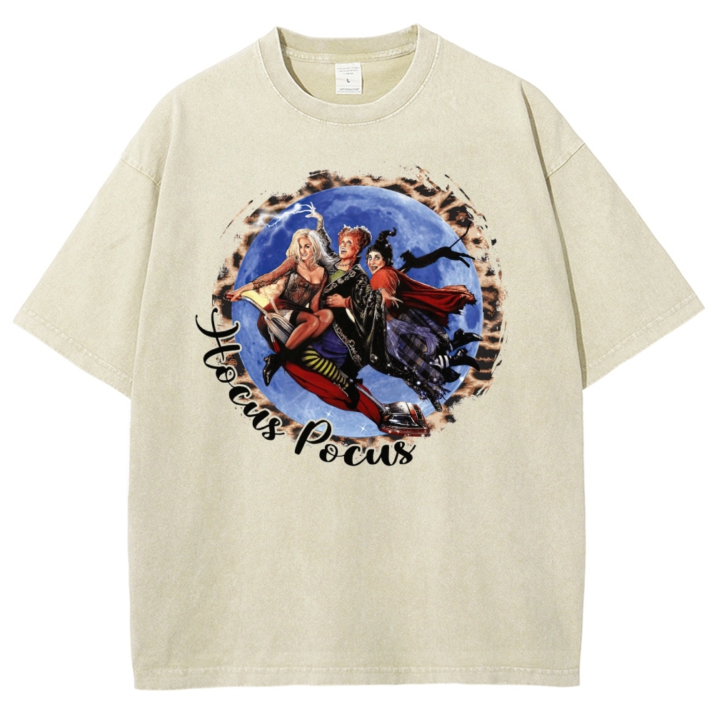 Moonlit Witch Trio Graphic Washed T-Shirt