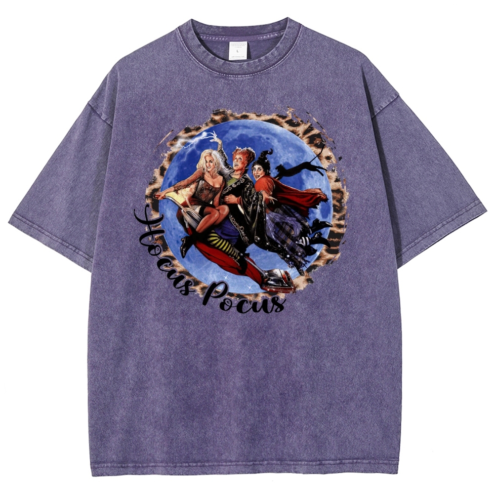 Moonlit Witch Trio Graphic Washed T-Shirt