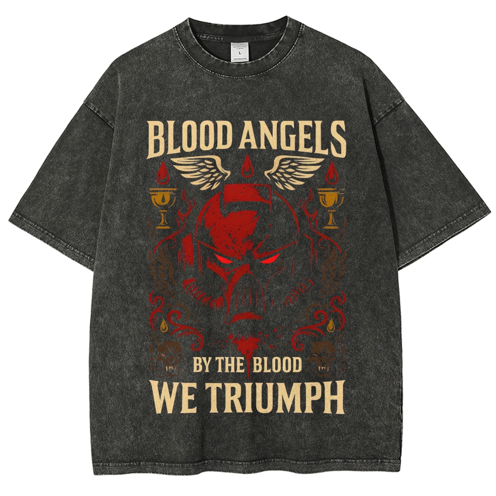 Blood Angels By The Blood We Triumph Graphic Washed T-Shirt