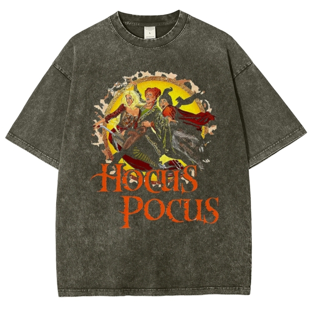 Vintage Witch Trio Graphic Washed T-Shirt