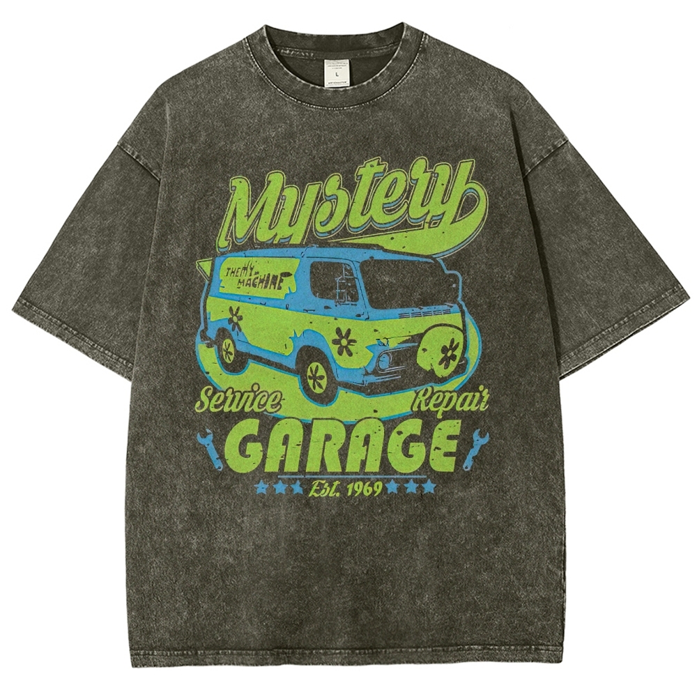 Mystery Garage Van Graphic Washed T-Shirt
