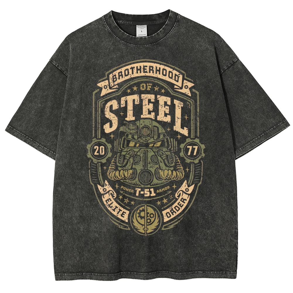 Brotherhood of Steel T-51 Armor Graphic Washed T-Shirt