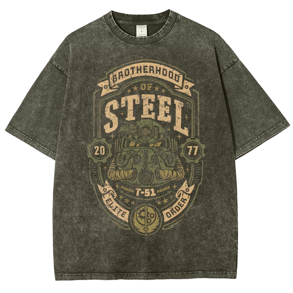 Brotherhood of Steel T-51 Armor Graphic Washed T-Shirt