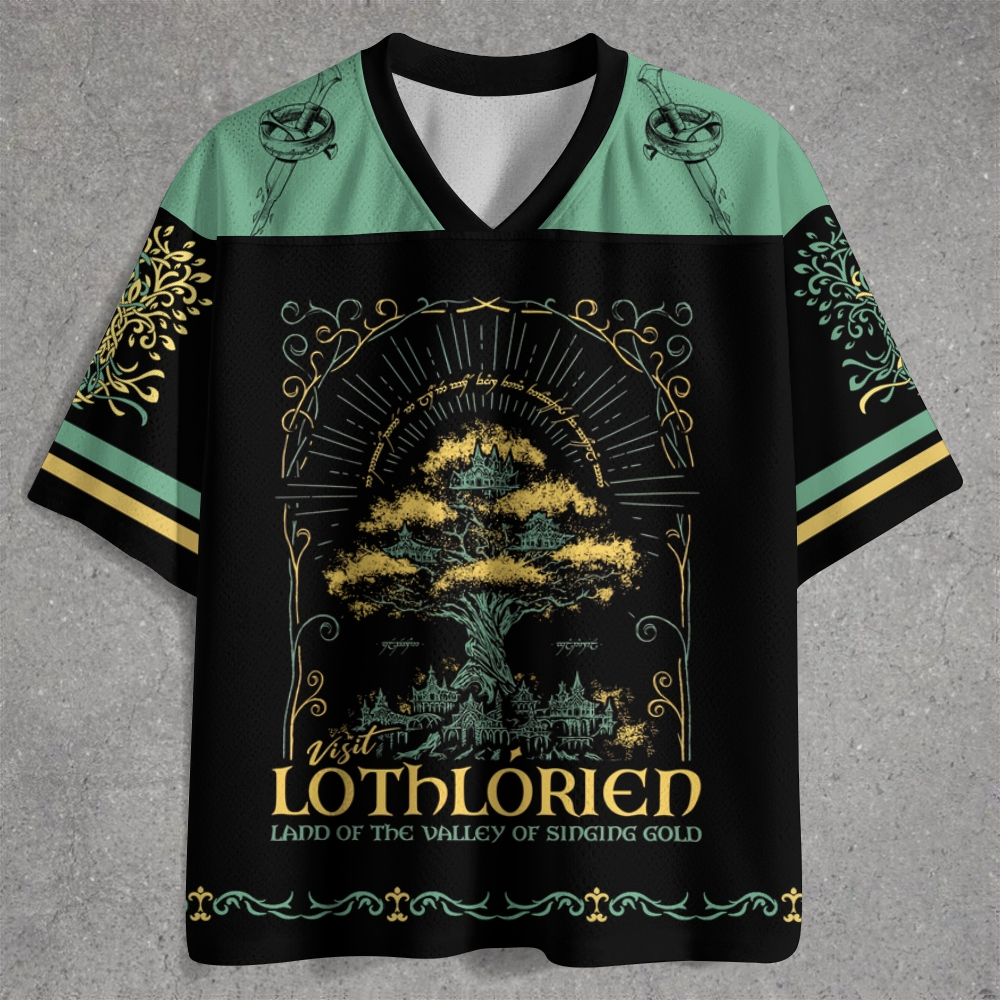 Elven Forest Golden Tree Jersey Shirts 