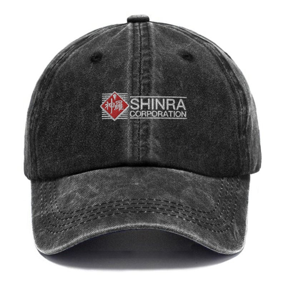 Shinra Corporation Logo Embroidery Washed Cap 
