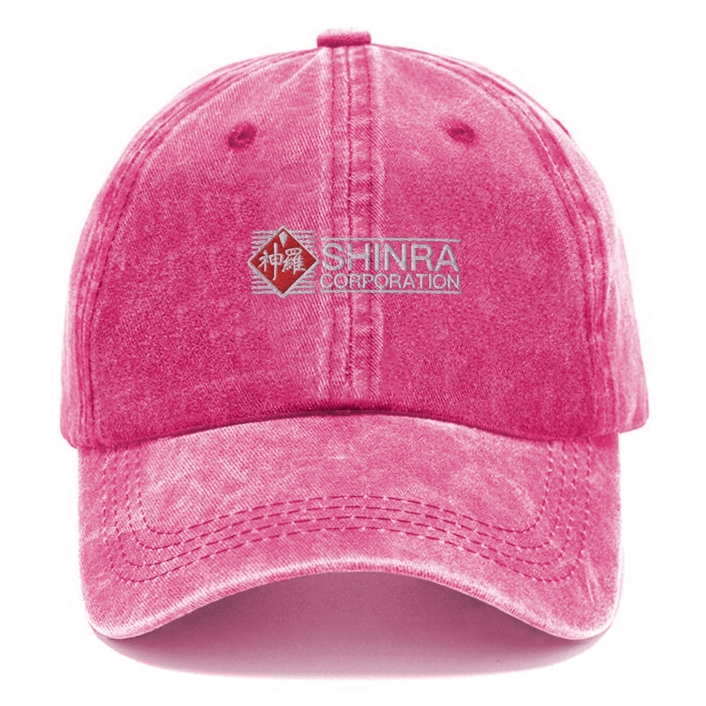 Shinra Corporation Logo Embroidery Washed Cap 