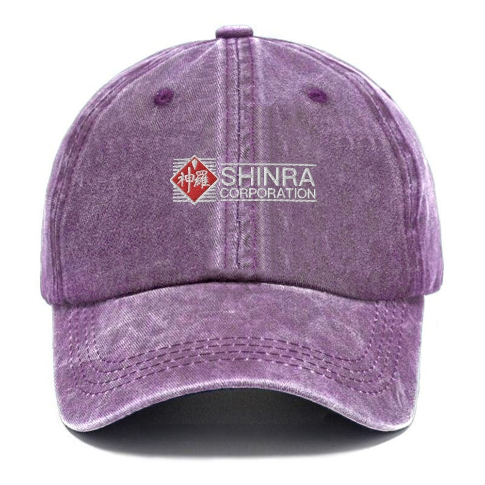 Shinra Corporation Logo Embroidery Washed Cap 