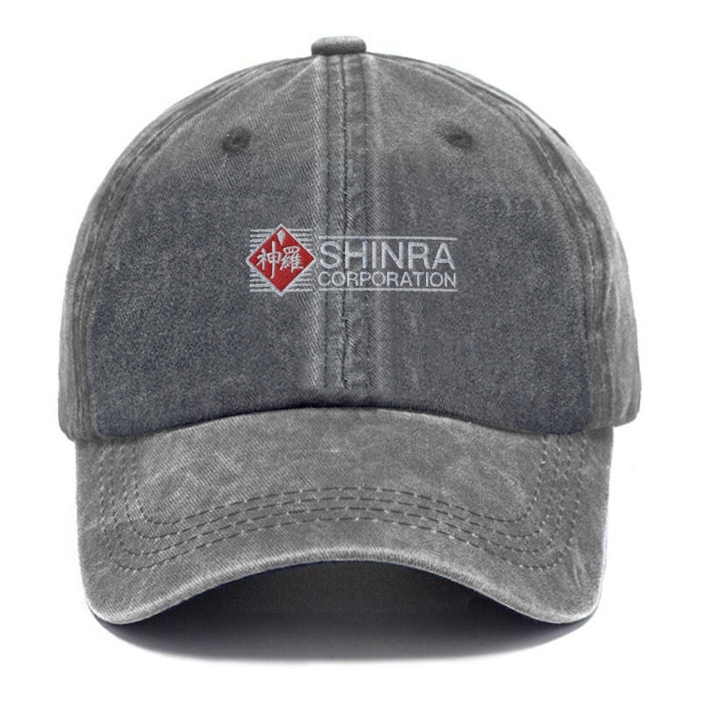 Shinra Corporation Logo Embroidery Washed Cap 